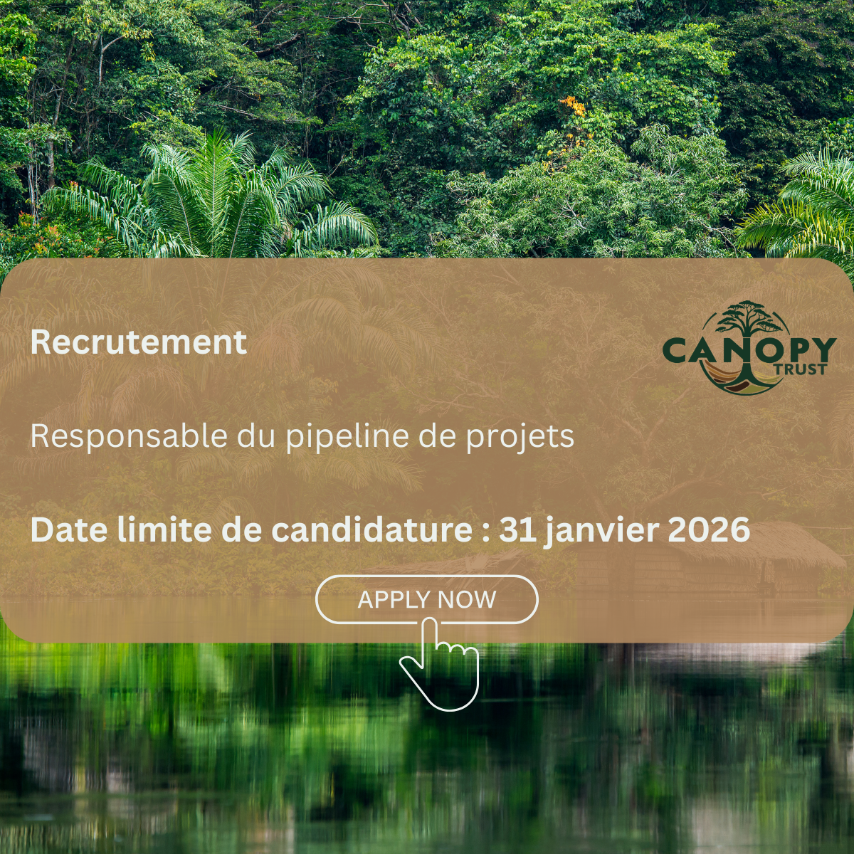 Recrutement- Responsable du pipeline de projets