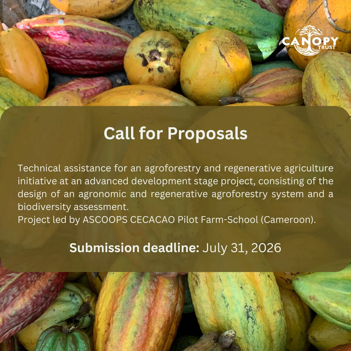 Technical Assistance for Agronomic and Biodiversity Assessment, Cameroon