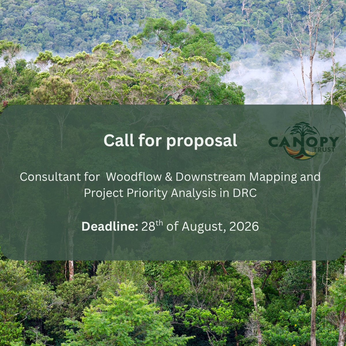 TA for Woodflow & Downstream Mapping and Project Priority Analysis in DRC Ca